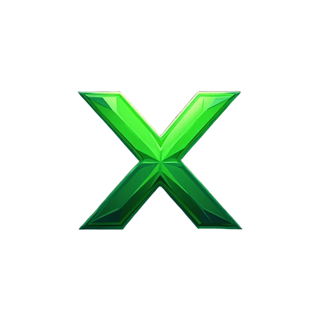 Green Crystal X Logo